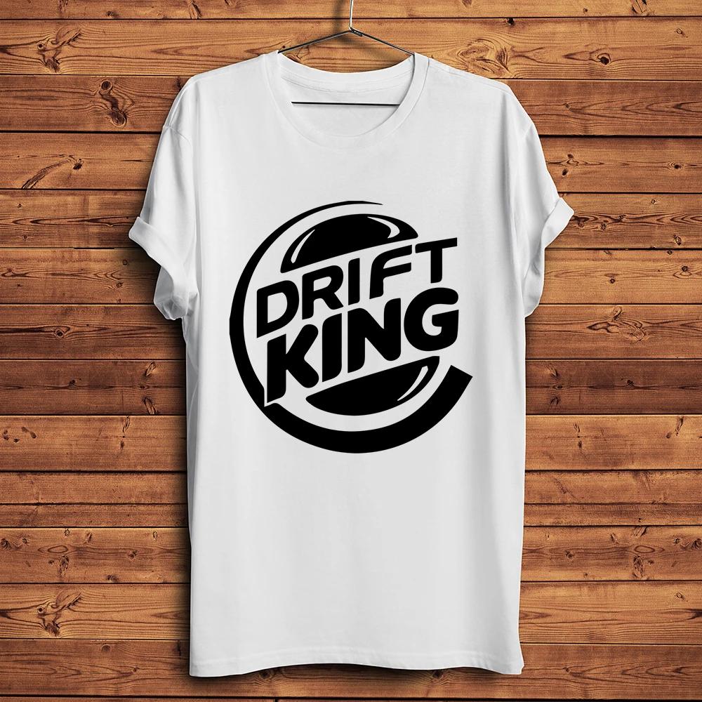 

Drift King BadgeFunny TshirtWhite Casual Short Sleeve T ShirtUnisex Kawaii Hamburger StyleUnisex Streetwear Teebreathable 4XL