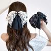 Vintage Plaid Butterfly Knot Hair Clip Women's Back Of Head Bun Shark Hair Clip Hair Accessories