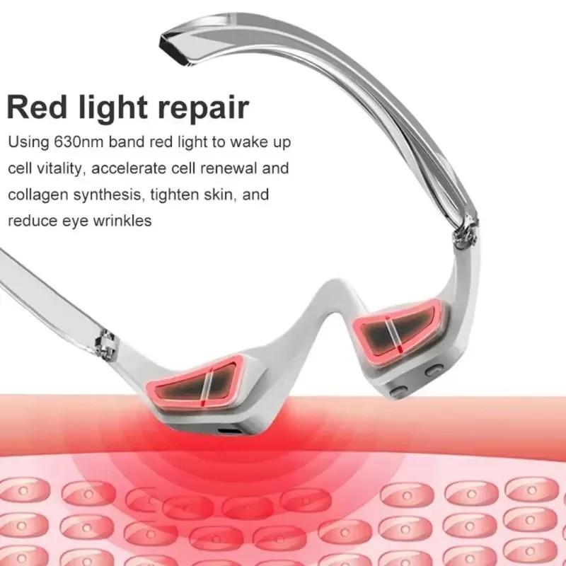 3D Eye Massager Micro-Current Pulse Red light Therapy Eyes Fatigue Relief Lighten Dark Circles Smooth Fine Line Beauty Eye Care