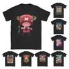 Anime Söt Tony Tony Choppers T-shirts för Män Ren Bomull Unika T-shirts Rund Hals En Del Anime T-shirt Kort Ärm