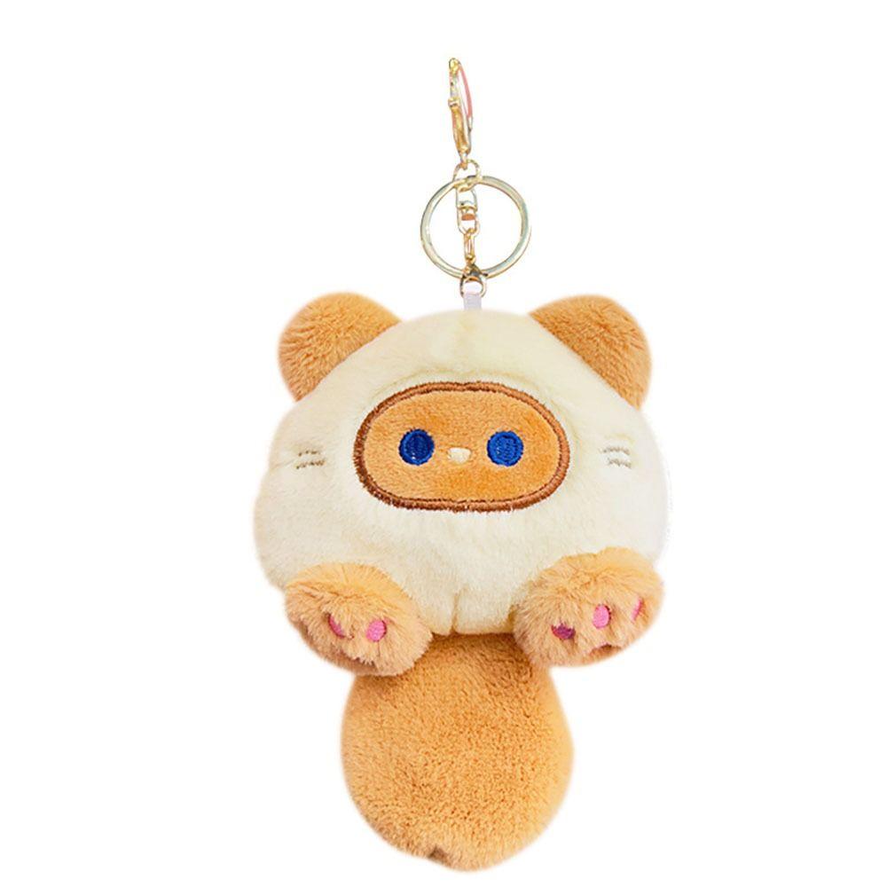Plush Squeak Cat Plush Keyring Squeaking Plush Cat Doll Pendant Plush Cat Keychain Bag Pendant