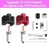 Upgrades Hotend Kit For Bambu Lab P1P P1S X1 X1C Hot End Thermistor Bimetal Throat Hardened Steel Nozzle TZ V2.0 Print Head