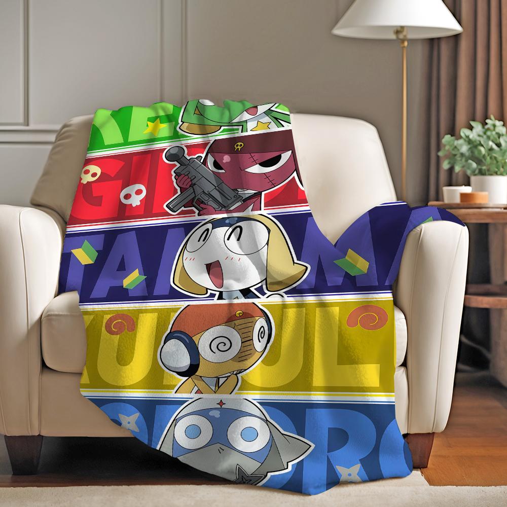 Cartoon cute KeroroS Blanket For Sofa Office Bed Plane Travel Sleep Read Relax Camping Soft And Warm