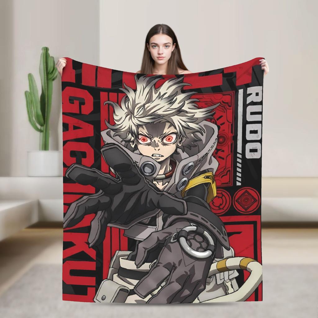 Gachiakuta Manga Rudo Decke Qualität Warm Weich Überwurfdecke Winter Flugzeugreise Wohnzimmer Lustige Tagesdecke