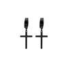 Korean Stainless Steel Cross Clip-On Earrings - Unisex, No Piercing Needed