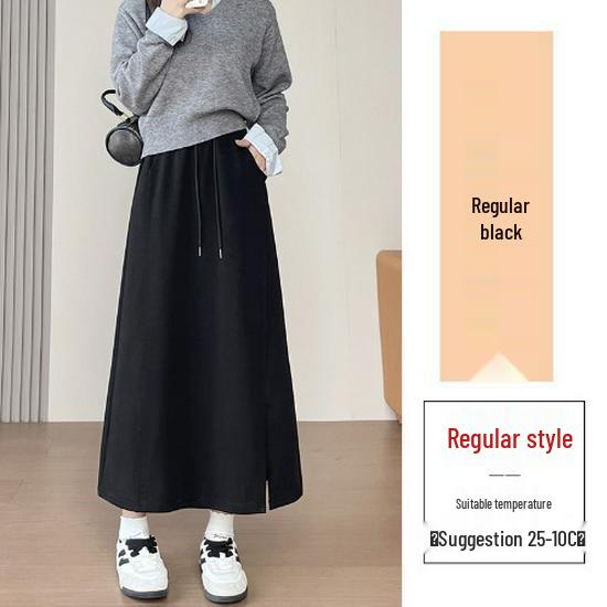 

2025 New Plus Size Women s Velvet A-Line Hoodie Dress – Thickened Mid-Length Winter Skirt for Slimming. 3XL (150-165 lbs) - High-waisted, Plus-size