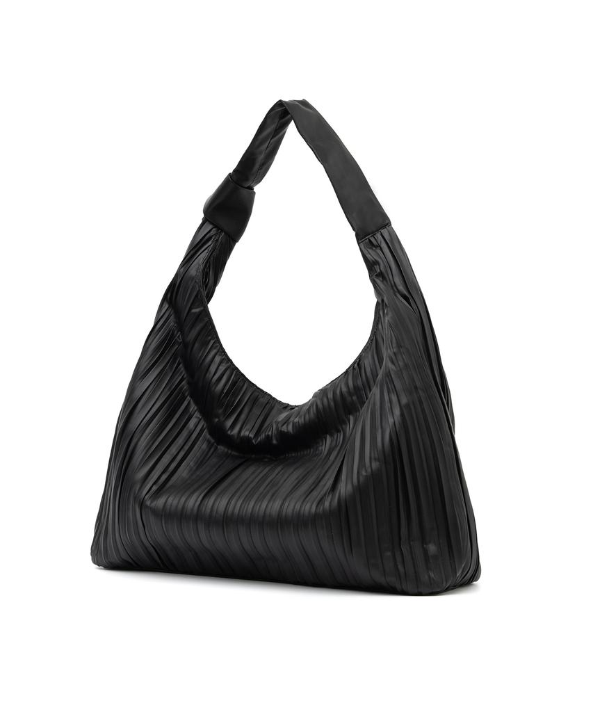 Millo Women Pleated Triangle Bag [Black]