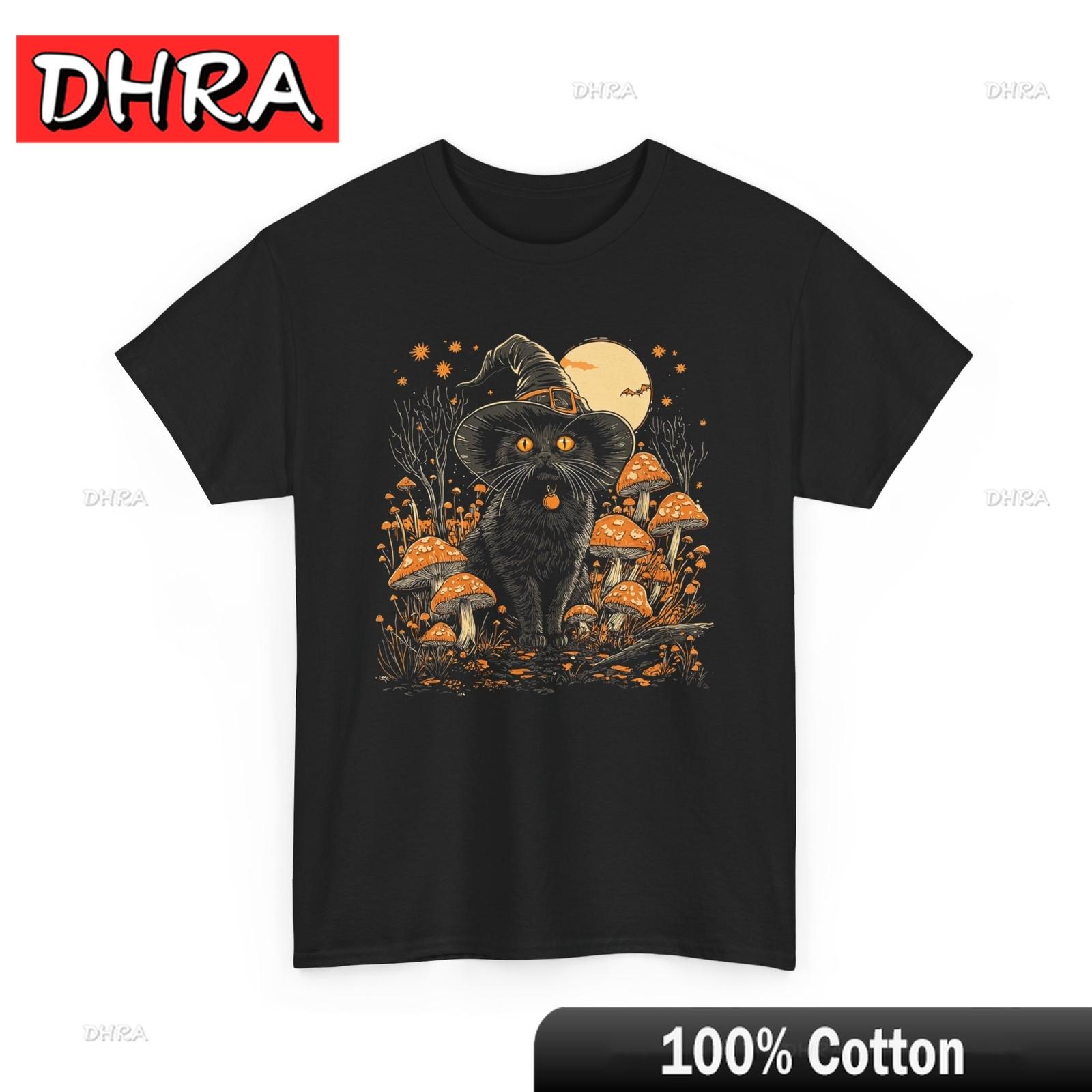 Witch Cat in A Spooky TShirt Embrace The Mystic Magical Vibes Tshirts Trendy Unique Minimalist Shirt Graphic Vacation Outfit S