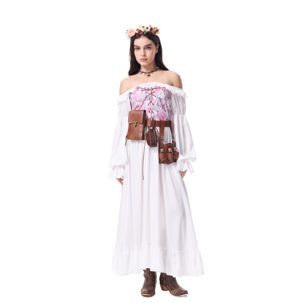 Women's Vintage Dresses Casual Sleeve A-line Role Play Dresses