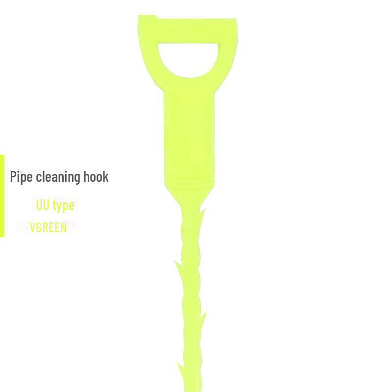 

Инструмент для удаления волос из раковин и ванных комнат: Крючок и щетка для прочистки канализации Green (Bag)