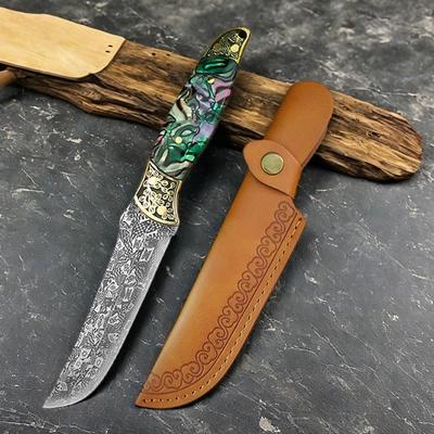 Kitchen Boning Knife Chef Utility Meat Cleaver Barbecue Steak Knife Fishing Cutter with Sheath Cooking Tools