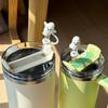 Cute Ghost Straw Covers Cap Compatible With Stanley Cup Silicone Reusable Drinking Straw Topper Accessories Halloween Gifts