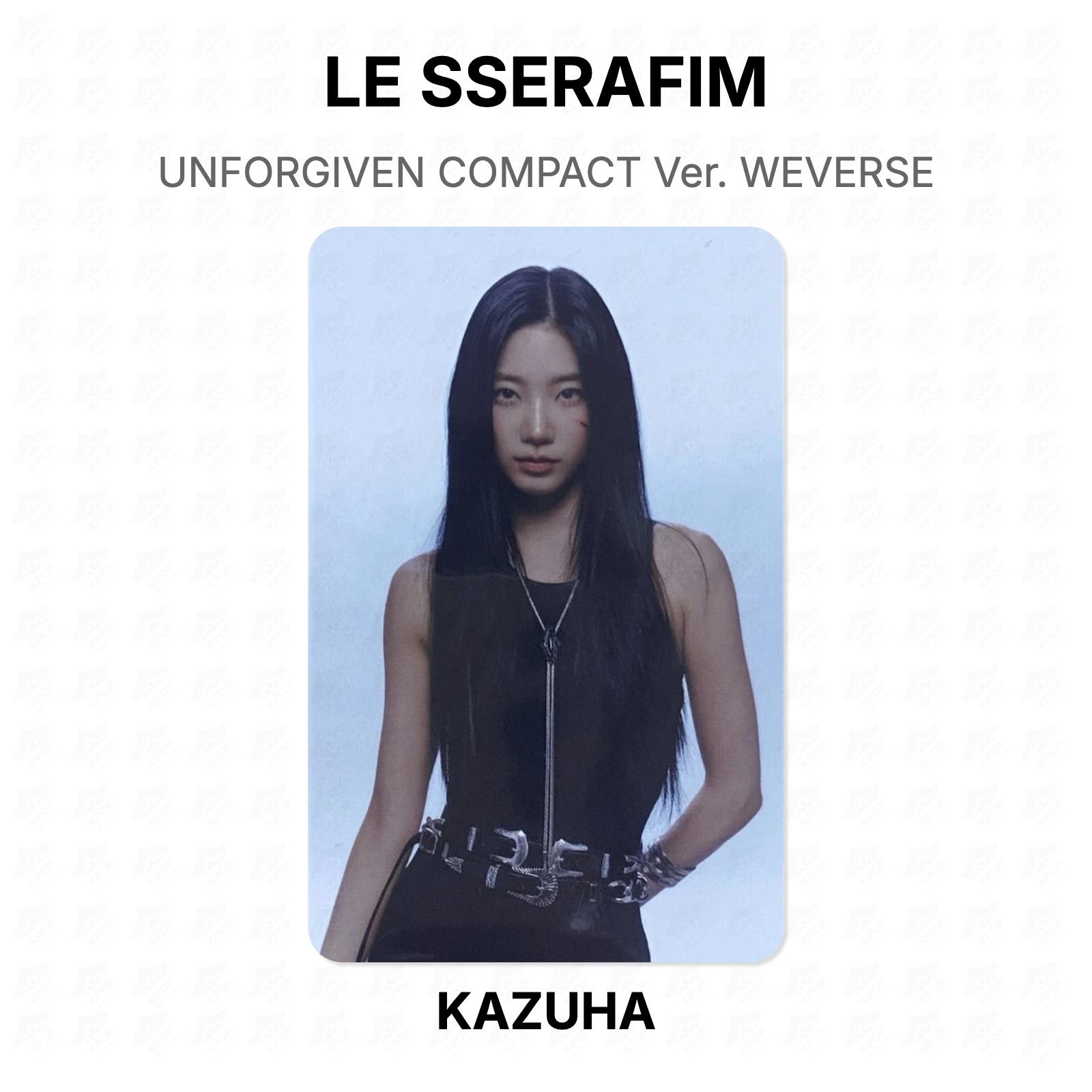 LE SSERAFIM UNFORGIVEN COMPACT Ver. WEVERSE Official Photocard KAZUHA