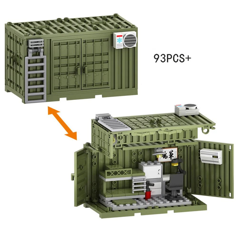 Army Military Soldiers SWAT Container Weapon Cannon Base Model Building Blocks Bricks  Toys Gift