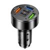 Car Charger Fast Charging 100W 3 USB 2PD Port Adapter with Digital Display Power and Start System Charger Electrical Devices