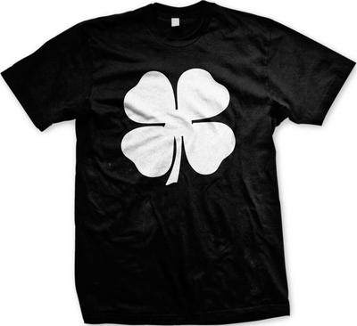 Four Leaf Clover Good Luck St Patrick's Day Irish Mens T Shirt Black