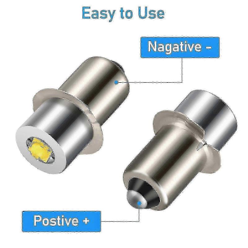 2025 Maglite Taschenlampe LED Upgrade-Birne 6500K Weiß DC6V-24V P13.5S (2er-Pack) Ausgabe 0115