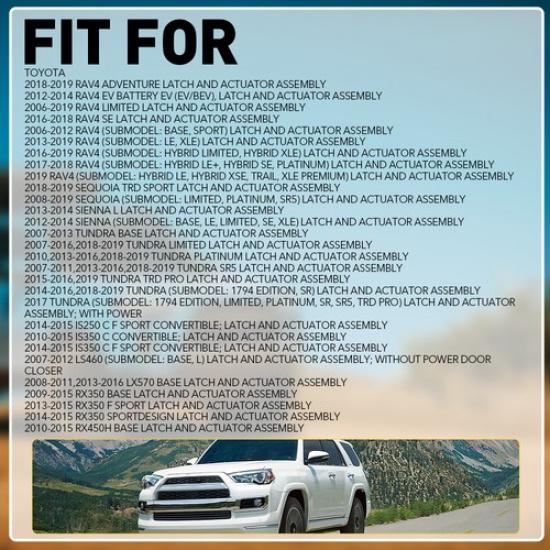 Front Driver Door Lock Actuator For Toyota 4Runner RAV4 Tundra 69040-0C050 EOA