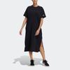 adidas W Fi Tee Dress Casual Sports Round Neck Comfortable Short Sleeve Dress Women Dresses Black GV1848