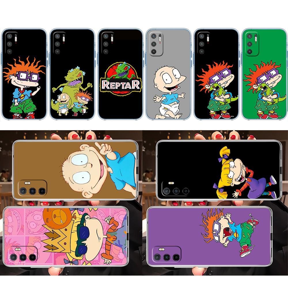 LO82 R-Rugrats Soft Shell Transparent Phone Case for Motorola Moto Edge 20 30 40 50 S30 Fusion Ultra Pro Neo Lite + G200 G23