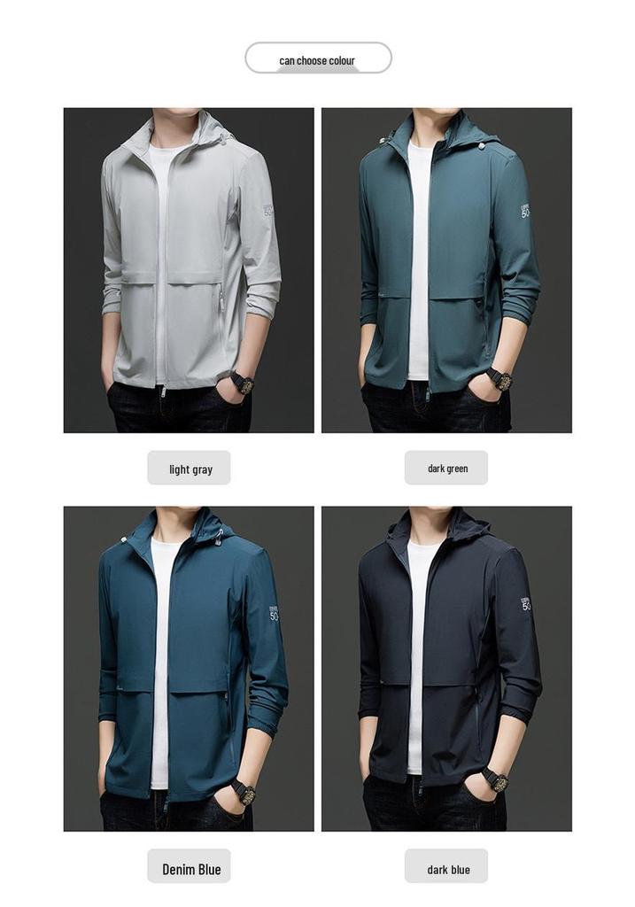 2025 Men's Lightweight Outdoor Jacket with Detachable Hood - Spring/Autumn Casual Style