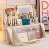 Women's Large Capacity Portable Cosmetic & Skincare Bag with Brush Holder