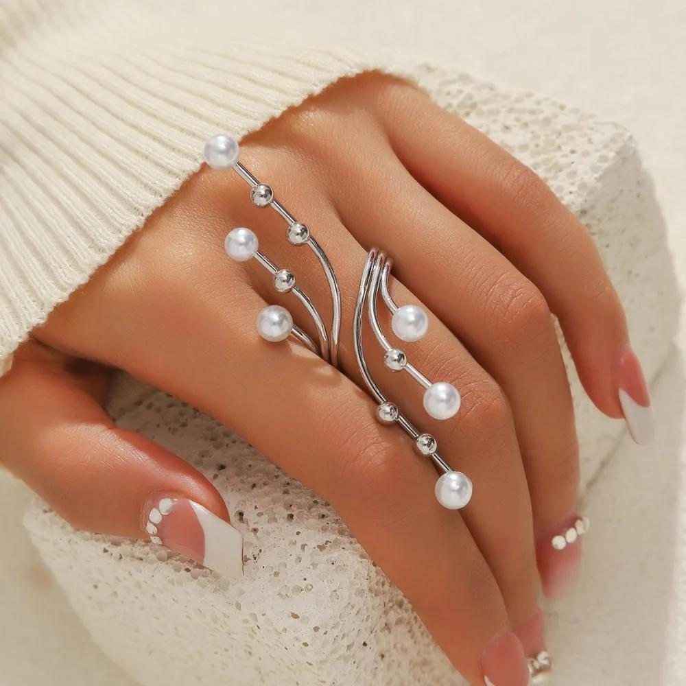 Creative Faux Zircon Geometric Personality Ring Delicate Hand Zircon Party Accessories