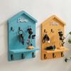 Wall Mounted Doorway Storage Rack 5 Hooks Wall Storage Hanger Wooden Key Hook  Family Wall