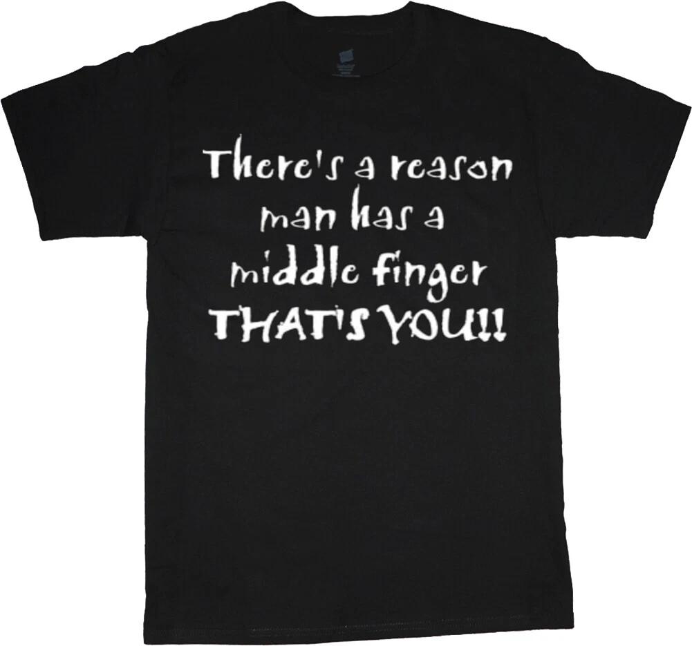 Funny Mens Shirts Middle Finger Big Mens Graphic Tee Clothing Apparel XS
