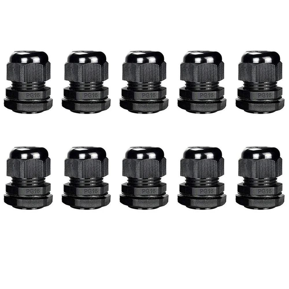 10Pcs Nylon Cable Gland Kit Waterproof Ip68 Cable Gland Joints Adjustable Locknut Pg7 Pg9 Pg11 Pg13.5 Pg16