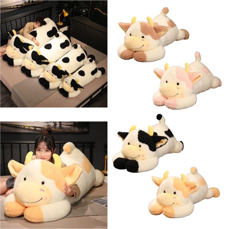 Cute Plush Cow Pillow Toy For Girls To Sleep On Bed
