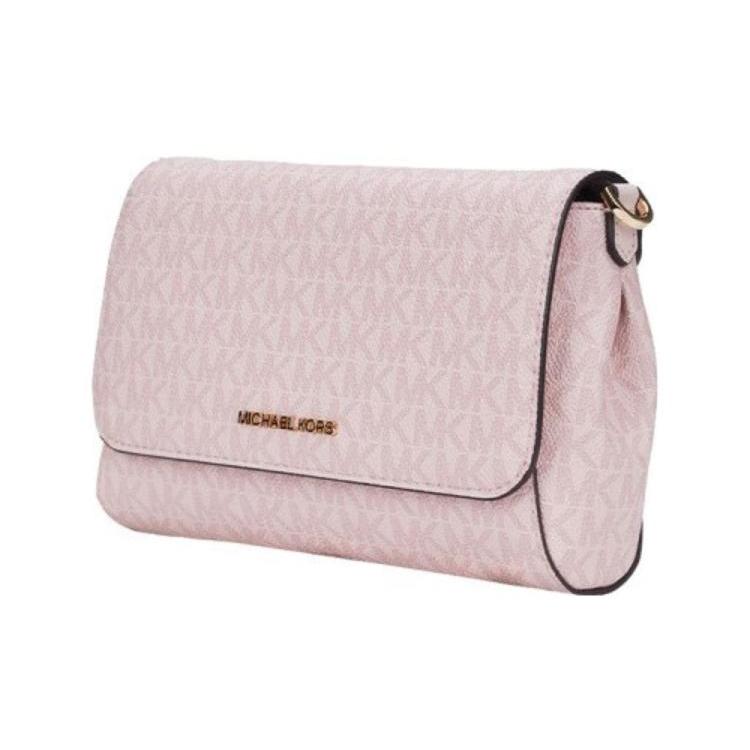 New MICHAEL KORS Canvas Handheld Shoulder Bag, Crossbody Bag Medium Size Women's Beige Pink 35H8GTTC6B-DK-PWDR-BLSH