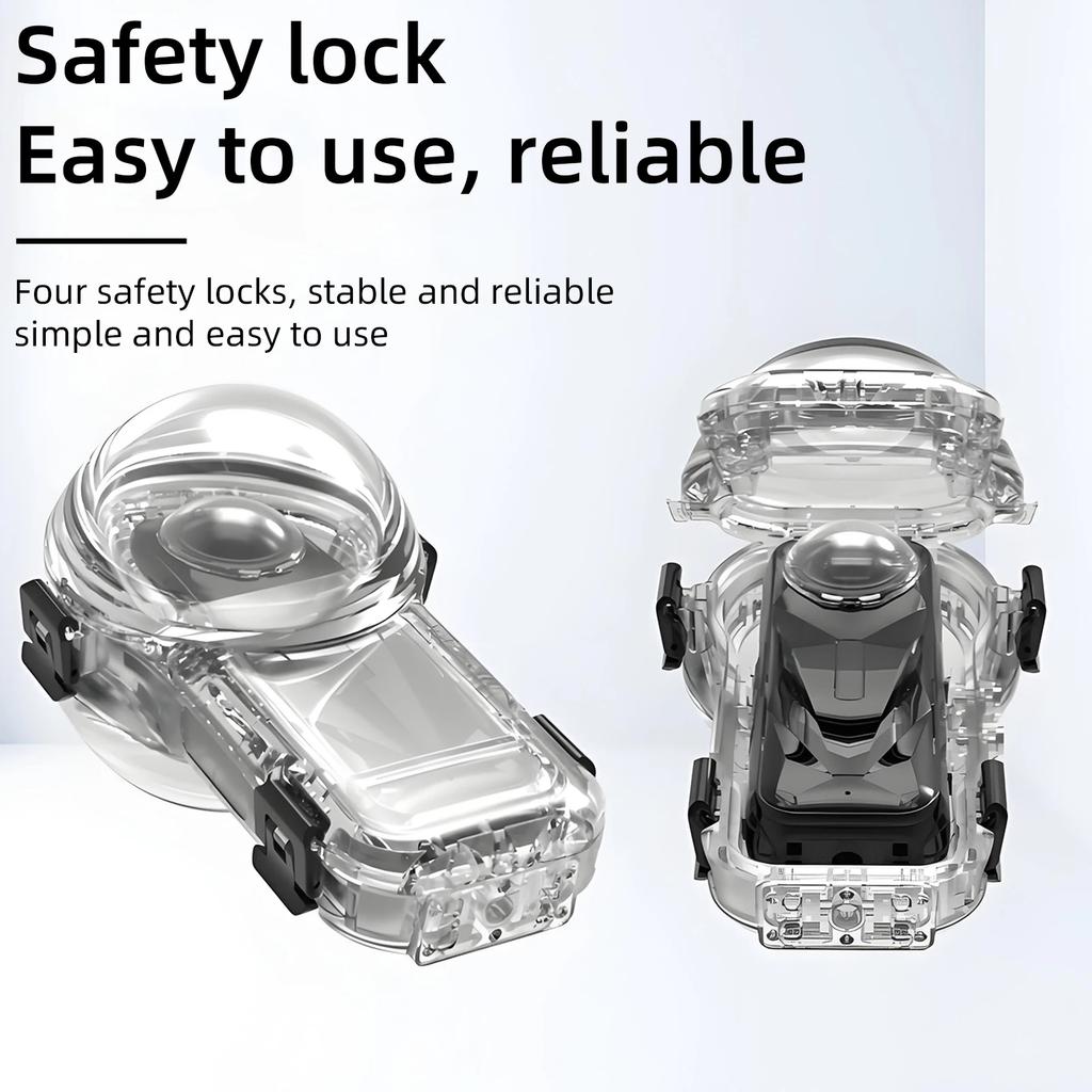 Magnetic Invisible Dive Case for Insta360 X5, Waterproof Housing Cover Underwater Diving Shell for Insta 360 X5 Accessories