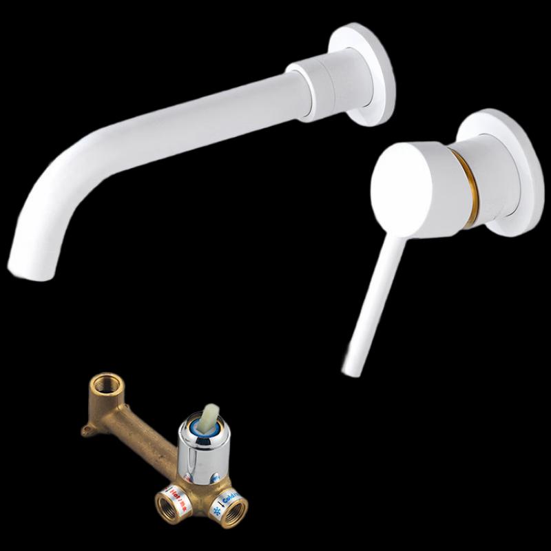 Wall-Mounted Basin Faucet with Swivel Spout