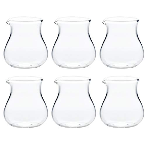 Toyo Sasaki Glass Syrup Pitcher, 45ml, Set of 6, Glass Creamer/Milk Pitcher, TS44026