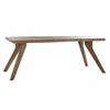 Table De Salle À Manger - Acacia - Marron - Design Colonial - 200x200 Cm - Bois Massif