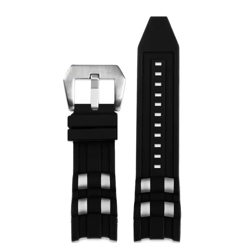 Rubber Watch accessories strap compatible for Invicta Russian Professional Divers silicone metal pellet wristband bracelet 26mm