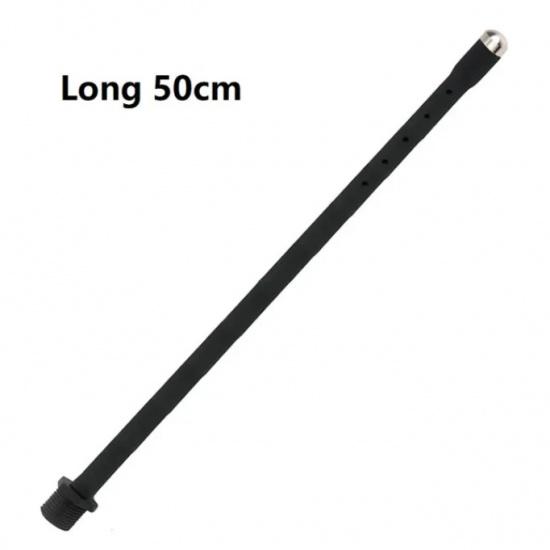 Silicone Metal Anal and Vaginal Washing Porous Sausage Filler Women Washing Device Unisex Adult Sex Product