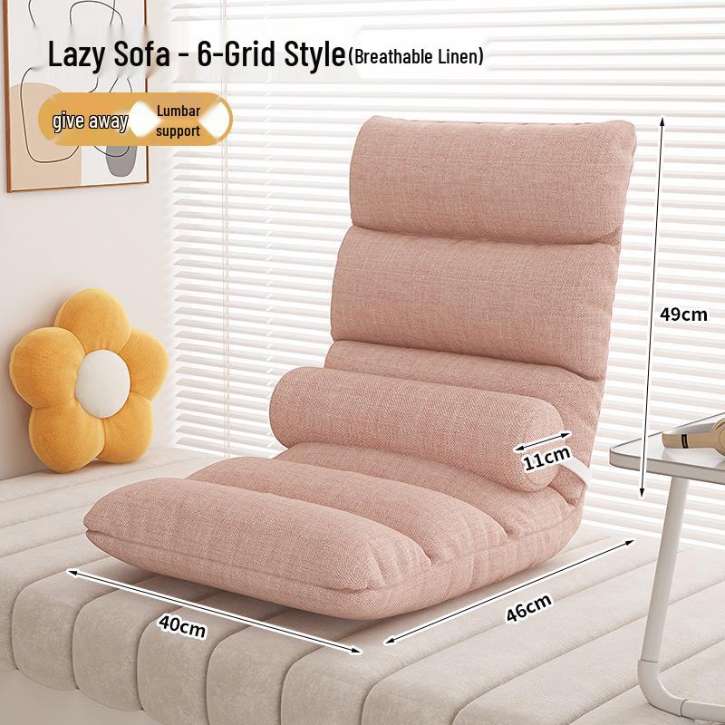 Lazy Tatami Folding Sofa Chair: Single Bed & Backrest for Dorms, Balconies, and Bedrooms