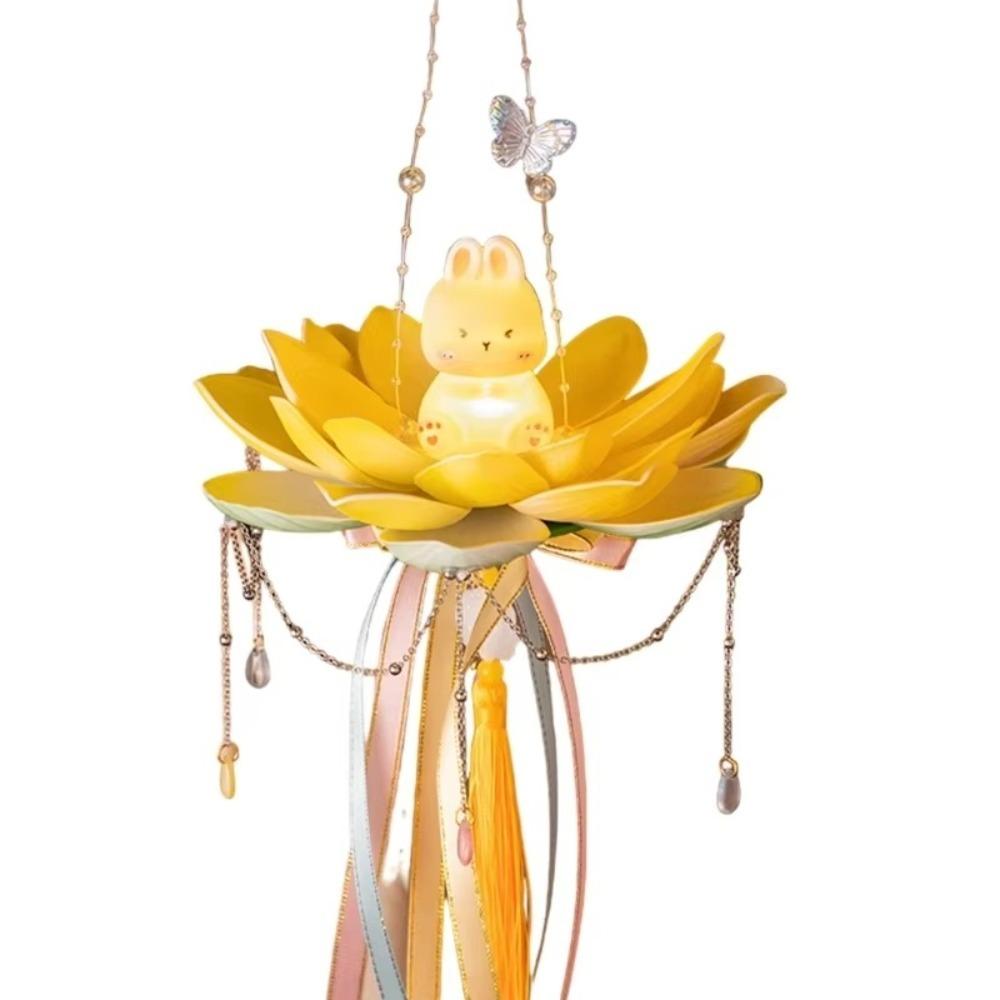 DIY Rabbit Lotus Lantern Material Package Mid-Autumn Festival Lantern  Festive Atmosphere