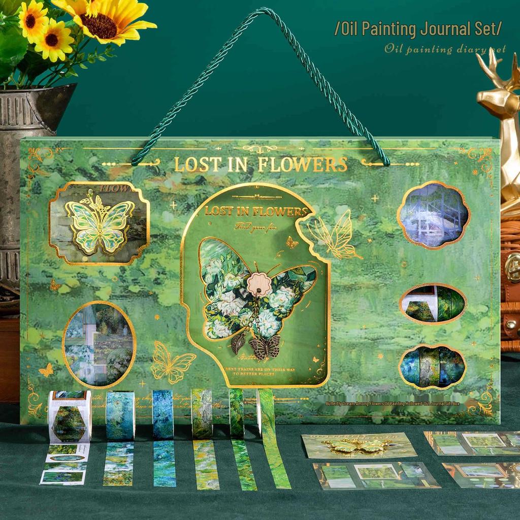 Vintage Oil Painting Notebook Set: Journal and Diary Gift for Students - Perfect for Back To School or Children's Day Souvenir