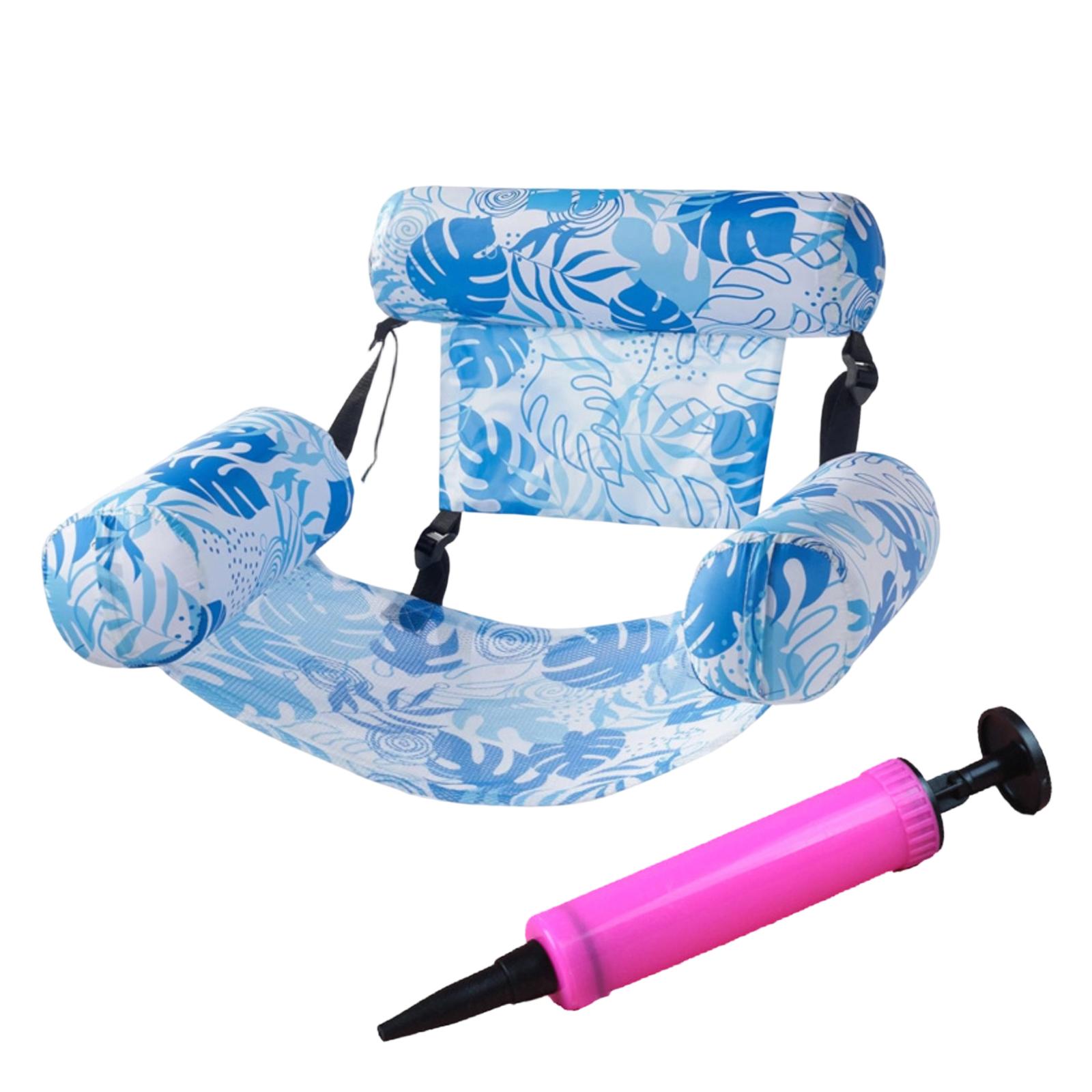 

Inflatable Floating Lounge Chair for Adults Pool Float Relaxation Seat with Adjustable Backrest and Armrests Includes Air Pump for Easy Inflation One Size