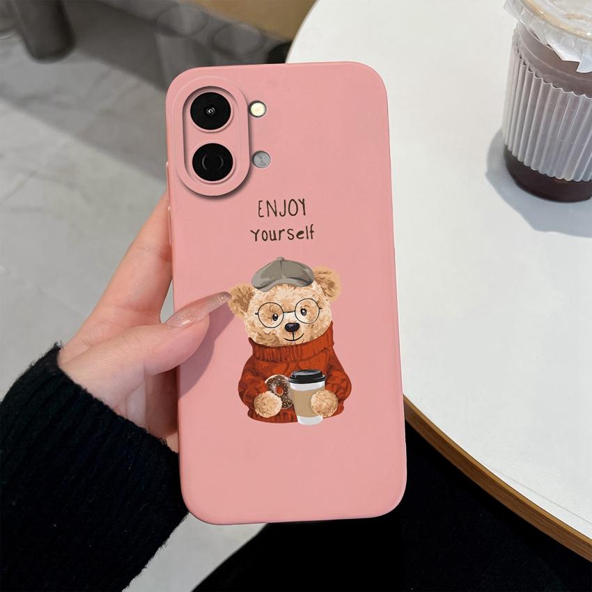 Pour Tecno Spark Go 3 2 1S 40C 30 40 Pova 7 Ultra Pro Neo Coque de Téléphone Ours Panda Câlin Coque Premium Silicone Liquide Souple Léger Coque antichoc