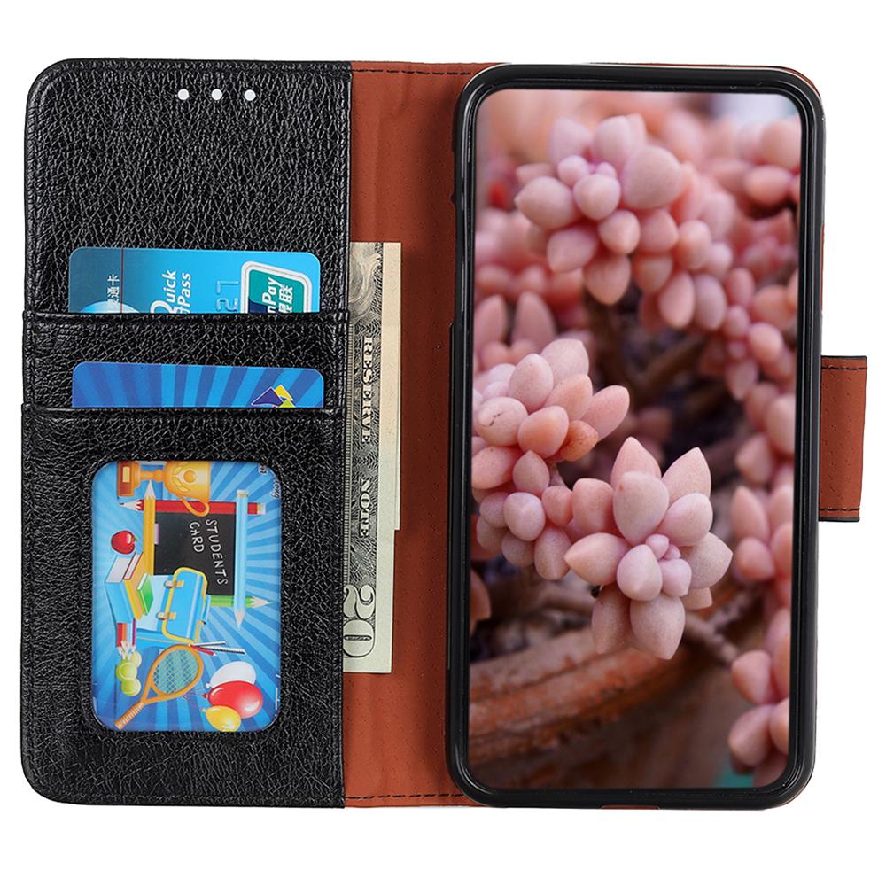 

For Honor 400 Case Nappa Texture Split Leather Wallet Phone Cover Brown