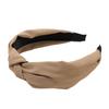 Popular Leopard Print Cloth Knotted Hairbands for Women Girls Casual Shopping Headpiece Simple Solid Knot Headbands