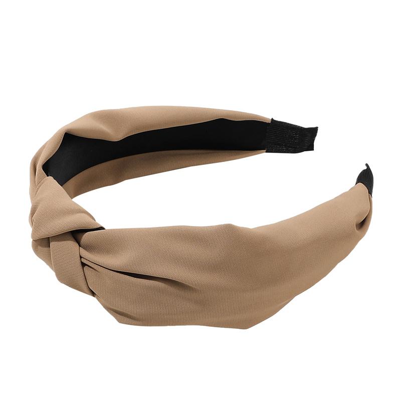 Popular Leopard Print Cloth Knotted Hairbands for Women Girls Casual Shopping Headpiece Simple Solid Knot Headbands