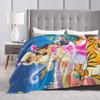 Aladdin Jasmine Cartoon Blanket  Warm Fluffy Plush Throw Blanket For Couch Bed Decorative Flannel Bedspread Bed Cover