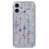 For iPhone 16 Case TPU Flower Printing Pattern Air Cushion Design Protective Cover
