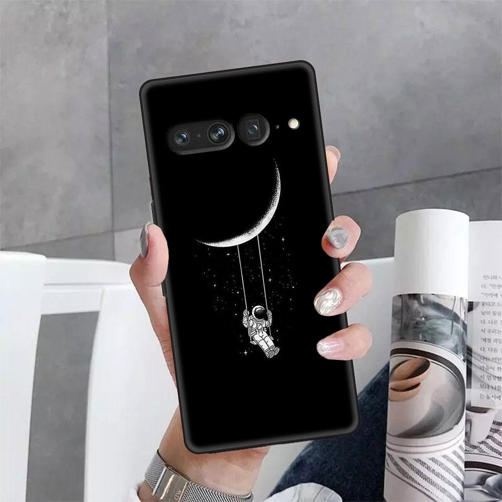 Pouzdro pro Google Pixel 7 6 Pro 5 4 3 3a XL 5a 4a 5G Měkké pro Pixel 6Pro 4XL 3XL 3aXL Zadní kryt Fundas Měsíc Astronaut