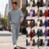 Men's Sweatshirt Suit Men's Solid Color Casual Sports Suit Sweatshirt Suit